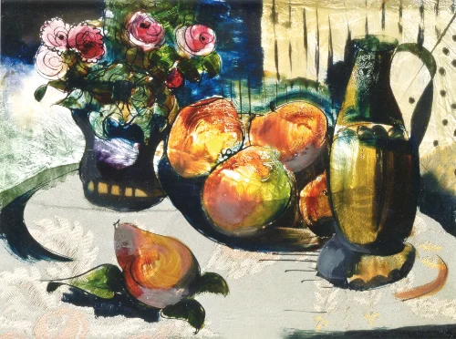 Oskar-Schlemmer-Stilleben-mit-Tischdecke